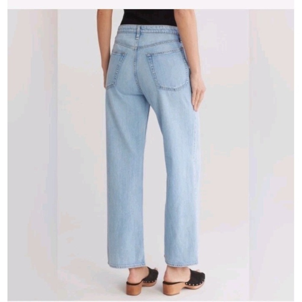 Rag & bone Lori Mid Rise Wide Leg Jeans Women's 28 Light Wash Denim - Picture 4 of 7